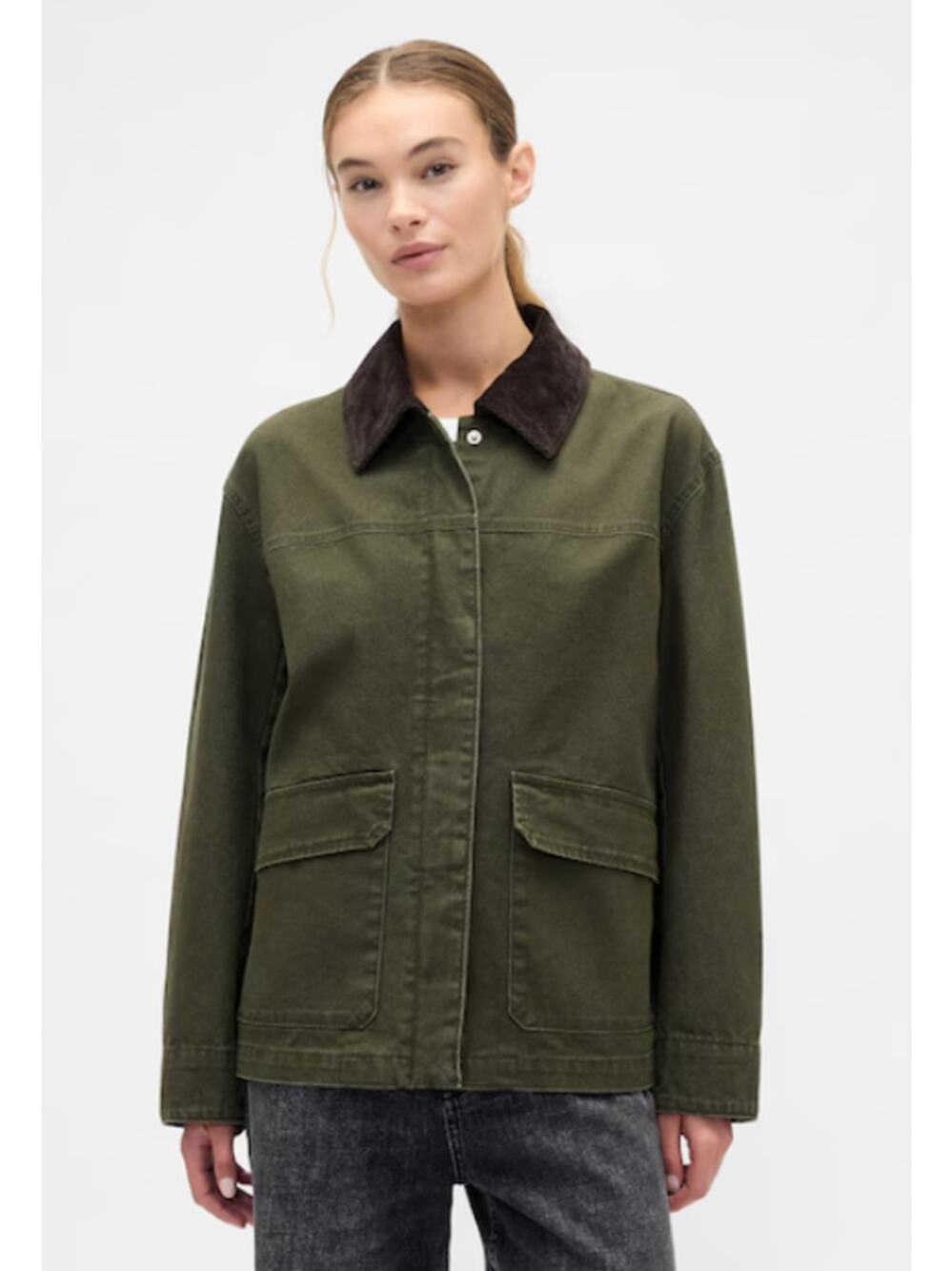 Gap Relaxed Canvas Barn Jacket in Ripe Olive Green size XXL